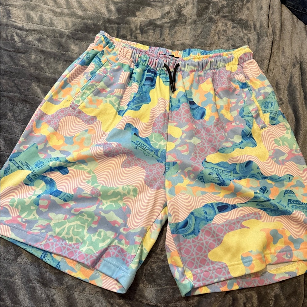 Vibrant Patterned Hybrid Shorts